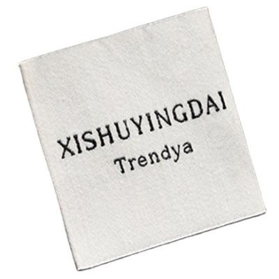 China China Sustainable Premium 100% Machine Label Yarn Polyester Label Weaving Manufacturer for sale