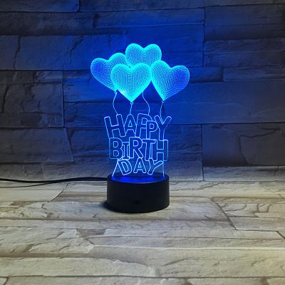 China 2022 modern hot sale i love you 3d illusion night light friendship lamp and wedding gift for sale