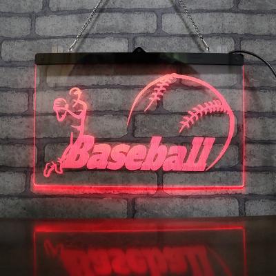 China Fashionable energy saving led neon sign 3d light table sign RGB wall decoration sign for baseball club for sale