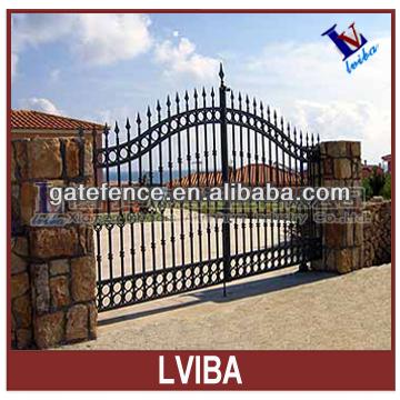 China Swing Italian Style Wrought Iron Doors and Home Iron Door Design and Apartment Base Track Designs for sale