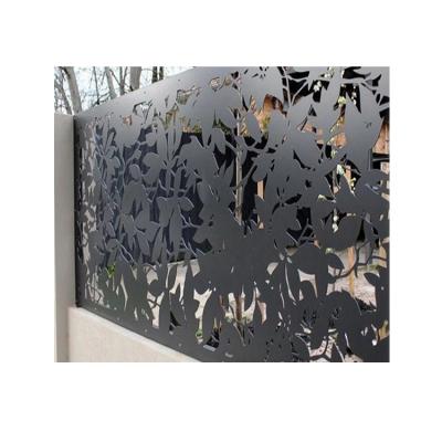 China Easily Assembled Modern Laser Cut Lightweight Aluminum Outdoor Metal Garden Fence for sale