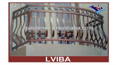 China Easily Assembled Copper Color Balcony Railing Fences, Wrought Iron Balcony Fence Designs for sale