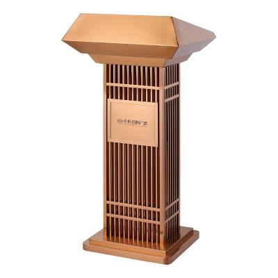 China Factory supply hotel podium office pedestal lectern speech dais modern teaching podium / school lectern stand lecture podium for sale