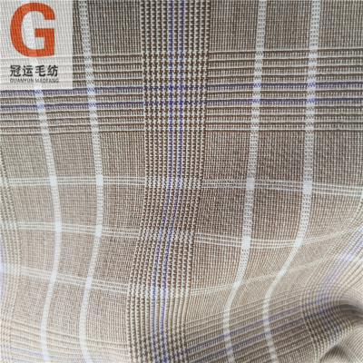 China Polyester Shrink-Resistant Rayon Material Plaid Fabric For Sports Jacket Fashion Plaid Blend Plaid Color Woven for sale