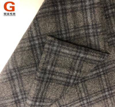 China Double Faced High Quality Double Faced Double Faced England Cashmere Wool Check Wool Fabric Mill Plaid Wool Fabric Dormeuil for sale