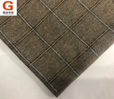 China wool and cashmere wool fabric mill supply plaid suit DIMENSIONAL woolen direct fabric for sale