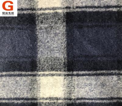 China High Quality ONE SIZE LARGE Tartan Plaid Knit Fleece 30% Wool Blouse Fabric for sale