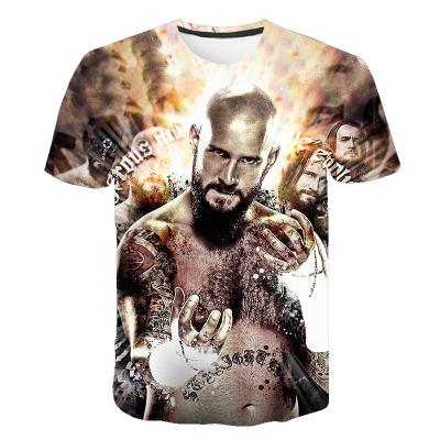 China 2020 new arrival hotsale fashion QUICK DRY males QUICK DRY T shirts wrestling star polyester ulzzang breathable 3d character prints fitted tees men for sale