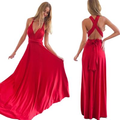 China Women Breathable Breathable Summer Draped Ankle Length Straight Solid Backless Ball Gown Solid Backless Illusion Dress Cocktail Even One Piece for sale