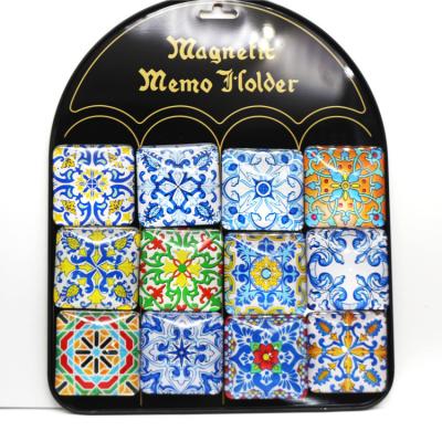 China Shape Flower Custom Design Crystal Magnet Glass Fridge Magnet Mandala Fridge Magnet for sale