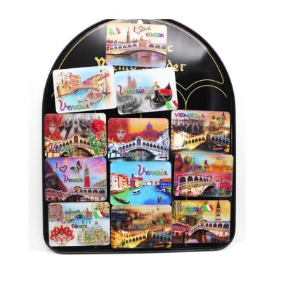 China Shape Custom Printed Acrylic Italy Venice Tourist Souvenir Fridge Magnet for sale