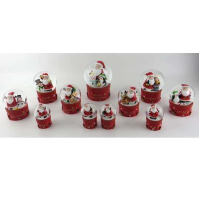 China Wholesale Europe Christmas Craft Resin Santa Claus Snowman Penguin Snow Globe For Kids Gift for sale