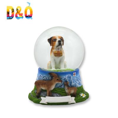 China Worldwide Custom Swiss Mountain Souvenir Snow Globe Switzerland Snow Globe for sale