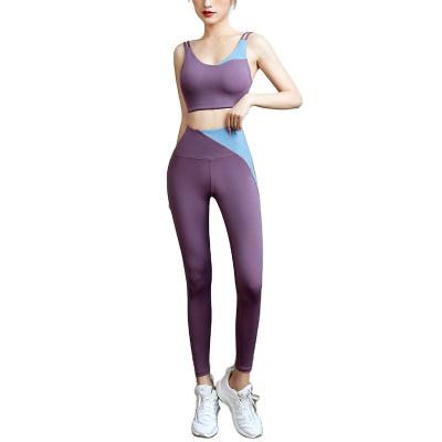 China 2021 Breathable High Quality Custom Yoga Leggings Set Padded Breathable Yoga Sets for sale