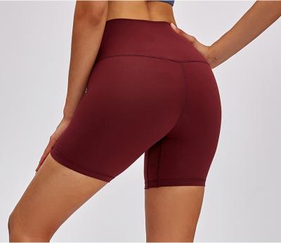 China Breathable High Waisted Workout Shorts Women Super Stretchy Sporty Shorts Women Fitness Yoga Shorts for sale