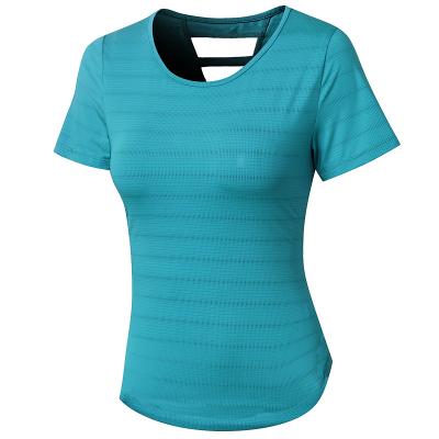 China Breathable Summer Loose Ice Feeling Breathable Leisure Yoga Sports Women's Short Sleeves for sale