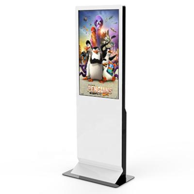 China 55 Inch Indoor Floor Frame Large Screen Indoor LCD Display Kiosk Indoor Freestanding Digital Signage for sale