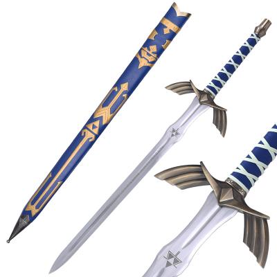 China Japan Ming Hu The Legend of Zelda Sky Sword Blue Sword Safety Metal Weapon Sword Prop for sale