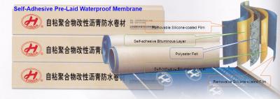 China Self-adhesive Pre-laid Polyester Felt Waterproof Membrane for sale