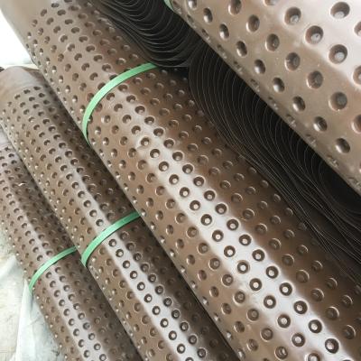 China Green HDPE Dimple Membrane Drainage Board Mat with Geotextile Fabric 20mm Thickness for Improved Drainage Performance for sale