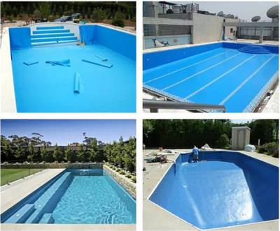 China 1.5mm Swimming Pool Outside Liner Polyvinyl Chloride PVC Waterproof Membrane for sale