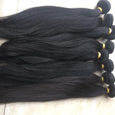 China silky straight wave raw virgin weft hair make by raw unprocessed hair can be light color for sale