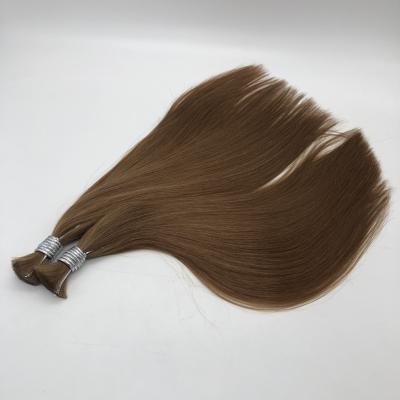 China European Brown Raw Silky Straight Human Hair Loose Wave Easy Change Color for sale