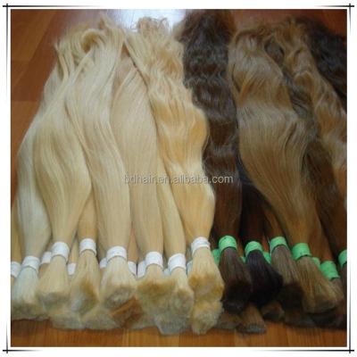 China Virgin Blonde Bulk Hair Wave One Head Silky Straight Hair Euro Hair, Russian Hair European Hair for sale