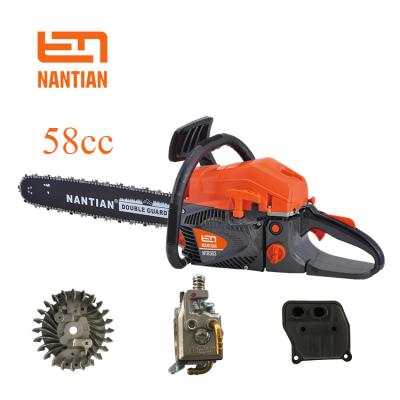 China High Performance 2-Stroke Gasoline 58cc Chainsaw 2stroke Single Cylinder for sale