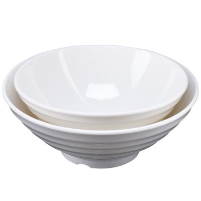 China Sustainable Restaurant Buffet Melamine 100% White Food Serving Bowl Set for sale