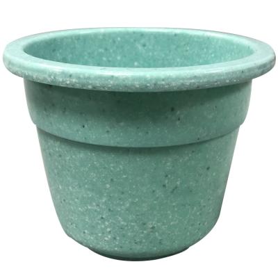 China Melamine Smooth Balcony Teal Turquoise Texture Flower Hanging Pot and Planter Wholesale for sale