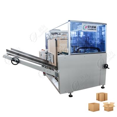 China Automatic Beverage Carton Erector Case Box Erecting Machine With Bottom Strip Sealing for sale