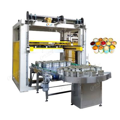 China LW-PDM4 Magnetic Empty Beverage Cans Depalletizer Automatic Pallet Stacking Robot Filled Tin Cans Fruit Canned Production Line Electric for sale