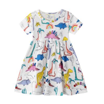 China Anti-Wrinkle All Over Full Dragon Printing Jersey Funny T-shirt Dress Summer Dress For Kids for sale