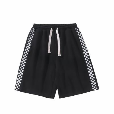 China Anti-Wrinkle Fashion Wear Color Blocked Contrast Side Tape Custom Mens Sweat Shorts for sale