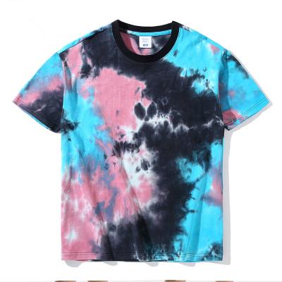 China Tie Vari Color Unisex Anti-Wrinkle Stock Item Fashion Street Wear Blank T-Shirt for sale