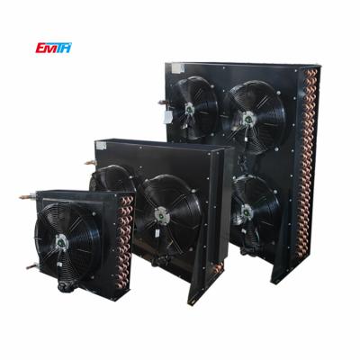 China Refrigeration Parts EMTH Best Price Air Cooled Condenser For Cold Room Condenser Unit Copper Air Cooled Condenser With Fan for sale