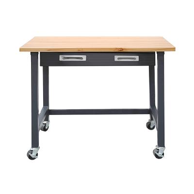 China Powder Coating And Silk Printing Garage Workbench Table Heavy Duty Industrial Work Bench With Drawers For Workshop for sale