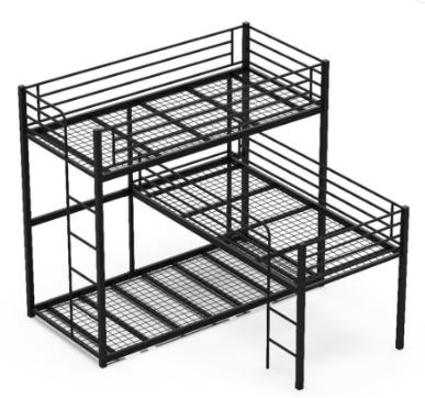 China 2021 Modern Hot Sale Bunk Bed Nice Triple Hotel Army Quality Triple Deck Bed for sale