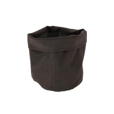 China Minimalist Washable Canvas Food Bread Storage Basket Home Cloth Clothes Storage Bag Organizer for sale