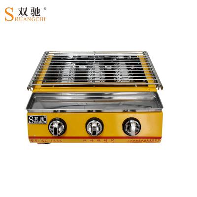 China Adjustable Height BBQ Grill Stainless Steel 3 Burner Element Gas BBQ Grill Portable With High Quality for sale