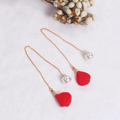 China New Style C.S.I. Party Earrings Female Dongmen Tassels Earrings Long Bead Earrings Flower Earrings For Women for sale