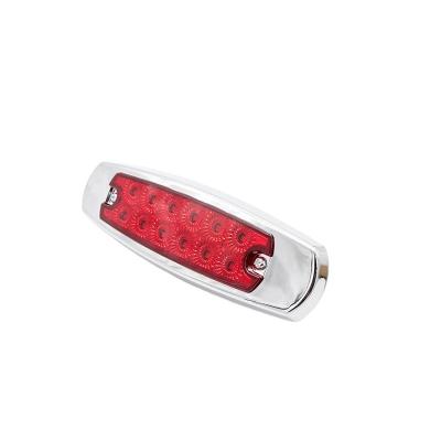 China High Brightness 12v Universal 24v 12LED Electroplate Boundary Trailer Side Marker Lamp Light Truck for sale