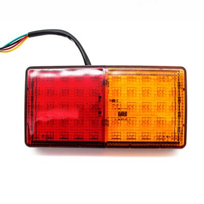 China High Brightness Plastic Multifunction Red 50LED 12v 24v Amber Tail Lights For Trucks Trailers for sale