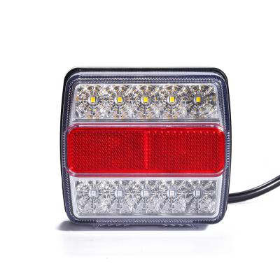 China Waterproof Plastic Trailer Combination 16LED Double Color Truck Tail Lamps Beacon Light For Trailer for sale