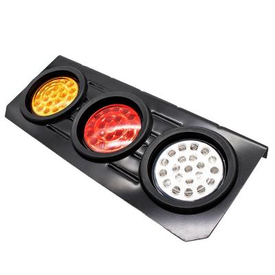 China High Brightness 12v 24v 3 Color Combination Red Yellow White Commercial Truck Tail Lights for sale