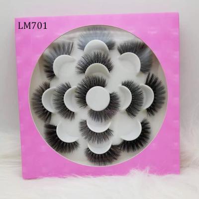 China Wholesale Ultra Long Flower Pound With 7pairs Lashes Hot Selling Synthetic Silk Eyelash Lashes for sale