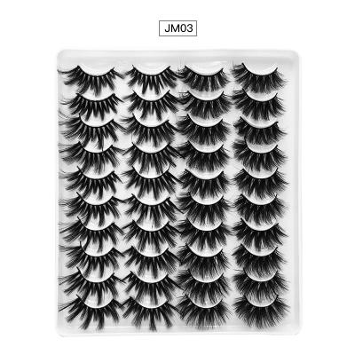 China Wholesale natural 5d mink lashes3d eyelashes 25mm long volume 20 pairs pack lashes high quality pound eyelash extension supplies for sale