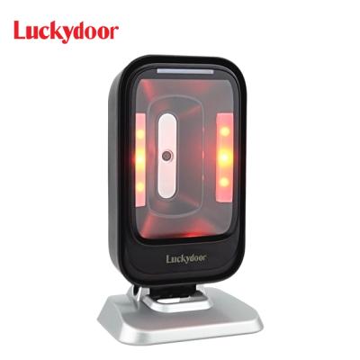 China School. Hotel Luckydoor K-925H Fast Speed ​​High Sensitive Auto Scan 1D 2D QR Code Desktop Reader Omnidirectional Barcode Scanner for sale