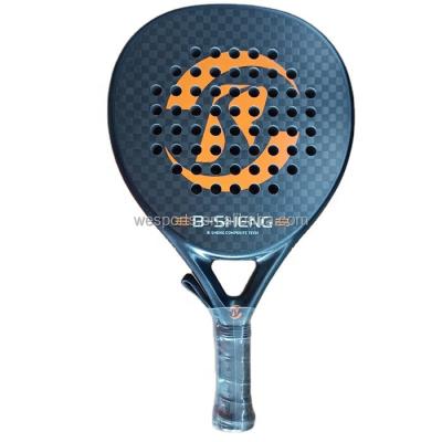 China Full Logo Carbon 12k Black EVA Padel Racket Outdoor Game Customized For Professional Player for sale